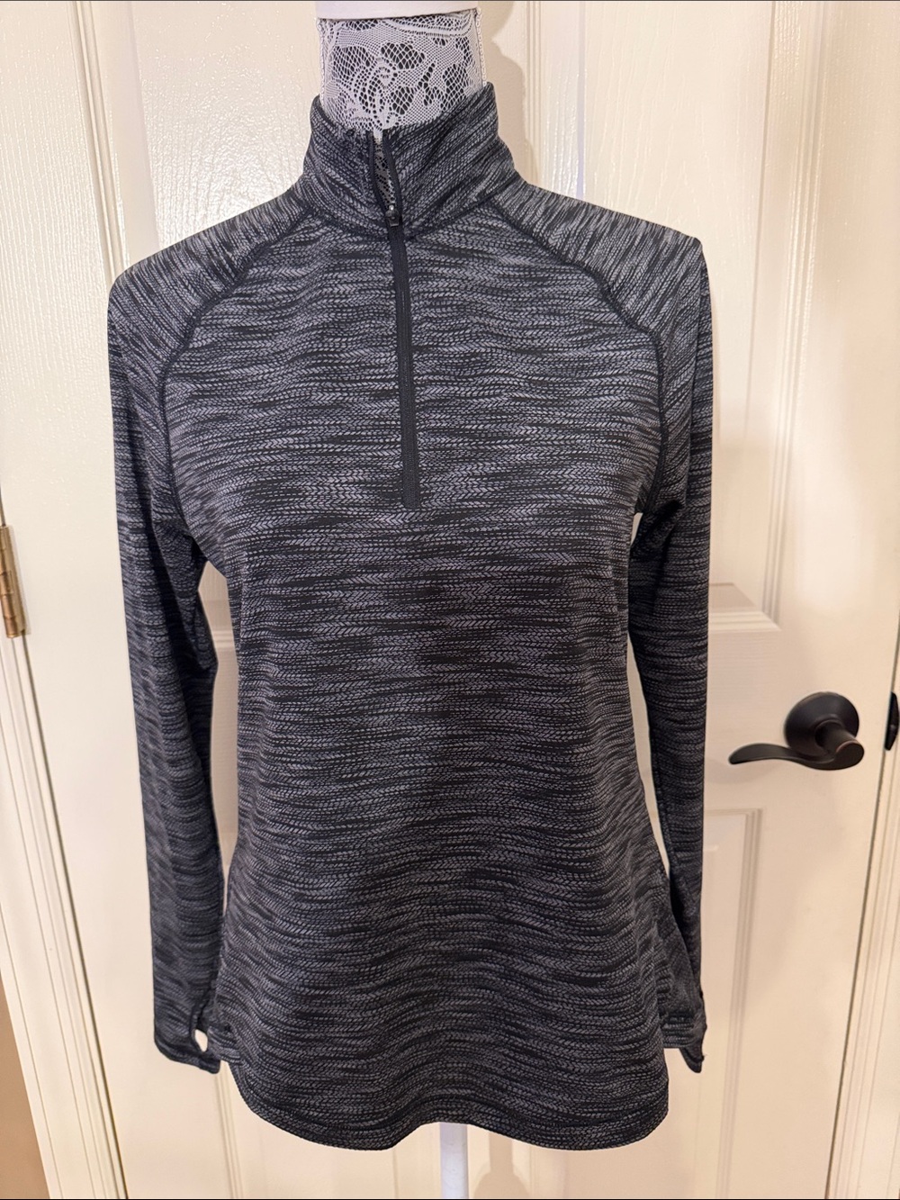 DSG Black Heathered Quarter-Zip Pullover